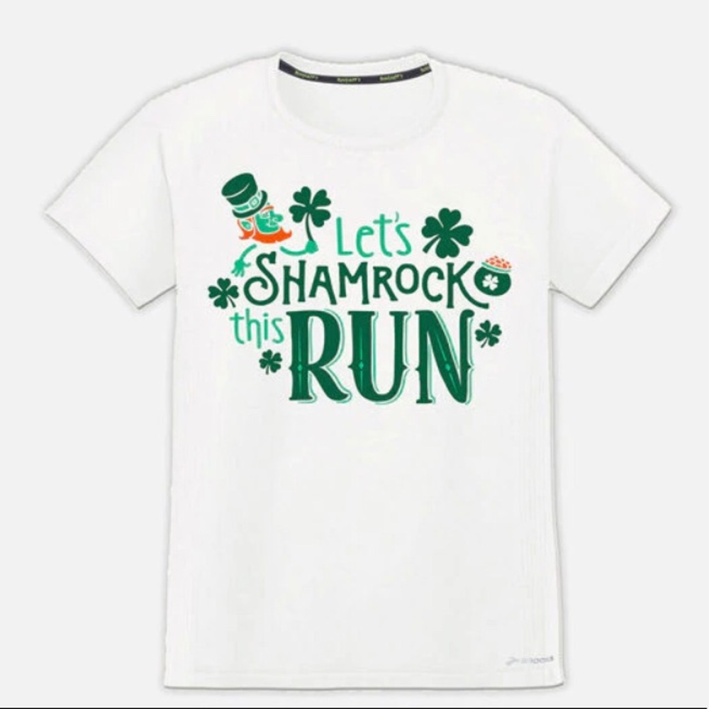 Brooks Run Lucky Pacesetters Tee St. Patrick’s Day Irish, Size M New with Tag - Picture 8 of 11